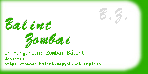 balint zombai business card