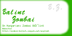 balint zombai business card